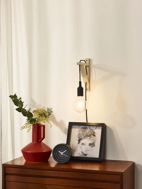 Lucide FIX - Wall light - 1xE27 - Black - atmosphere 1